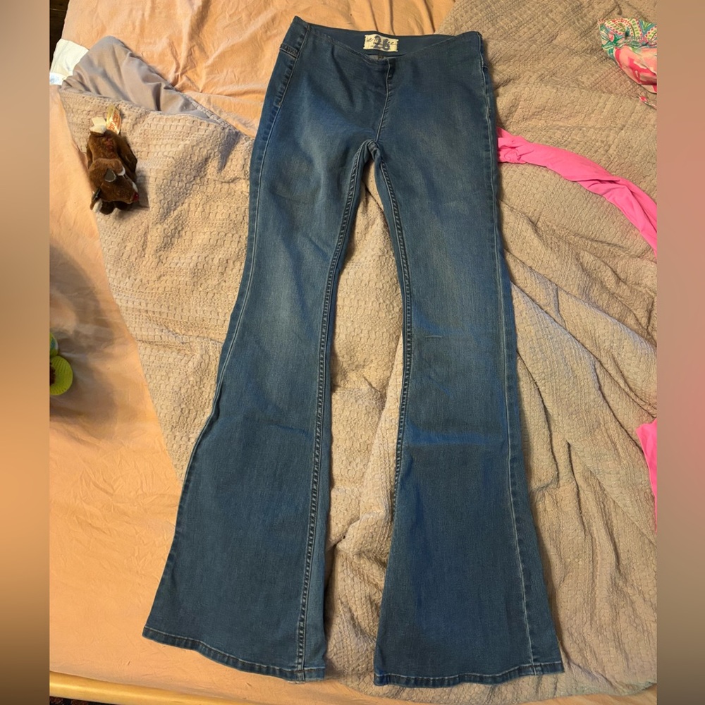 We The Free Dark Blue Flare Jeans